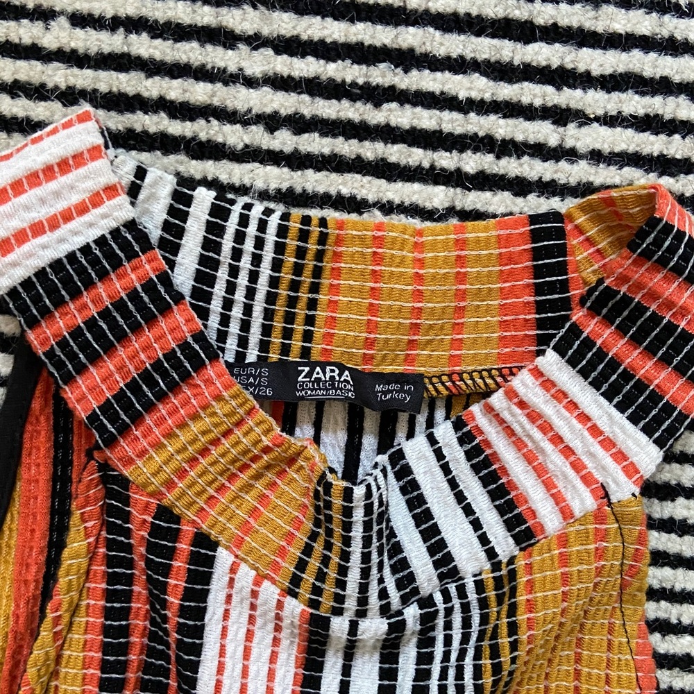 Zara Multi-Color Stripe Halter Top - image 4